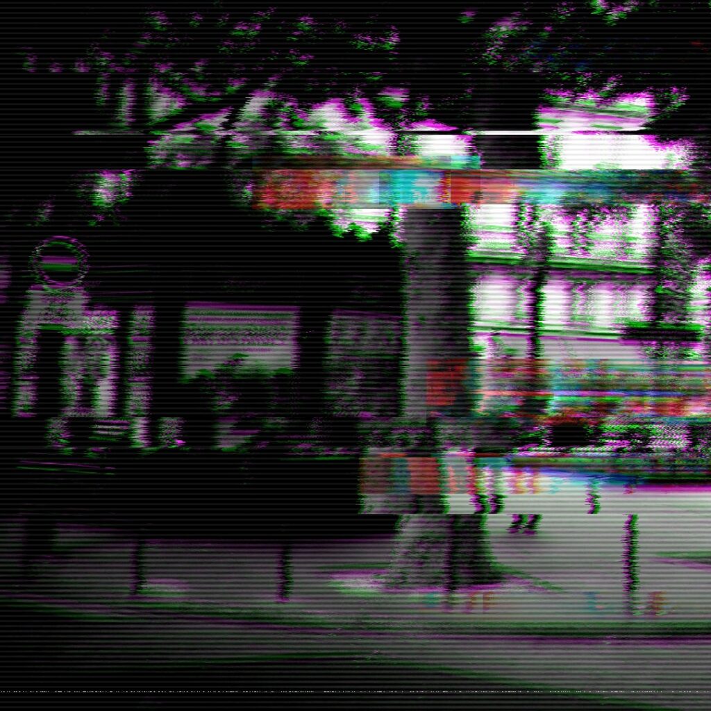 Glitchy scene from Paris